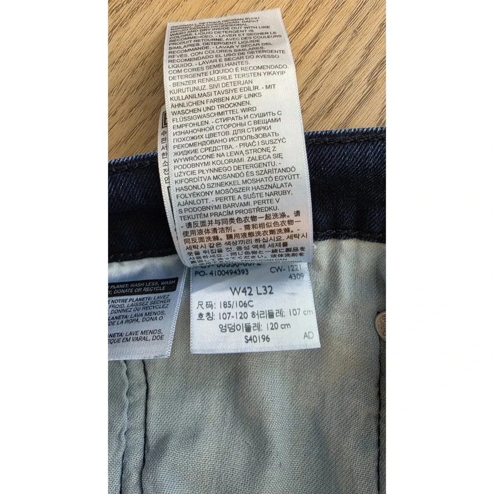 Levi's Relaxed Straight‎ Jeans Dark Blue Denim Dark Wash Cotton Men's